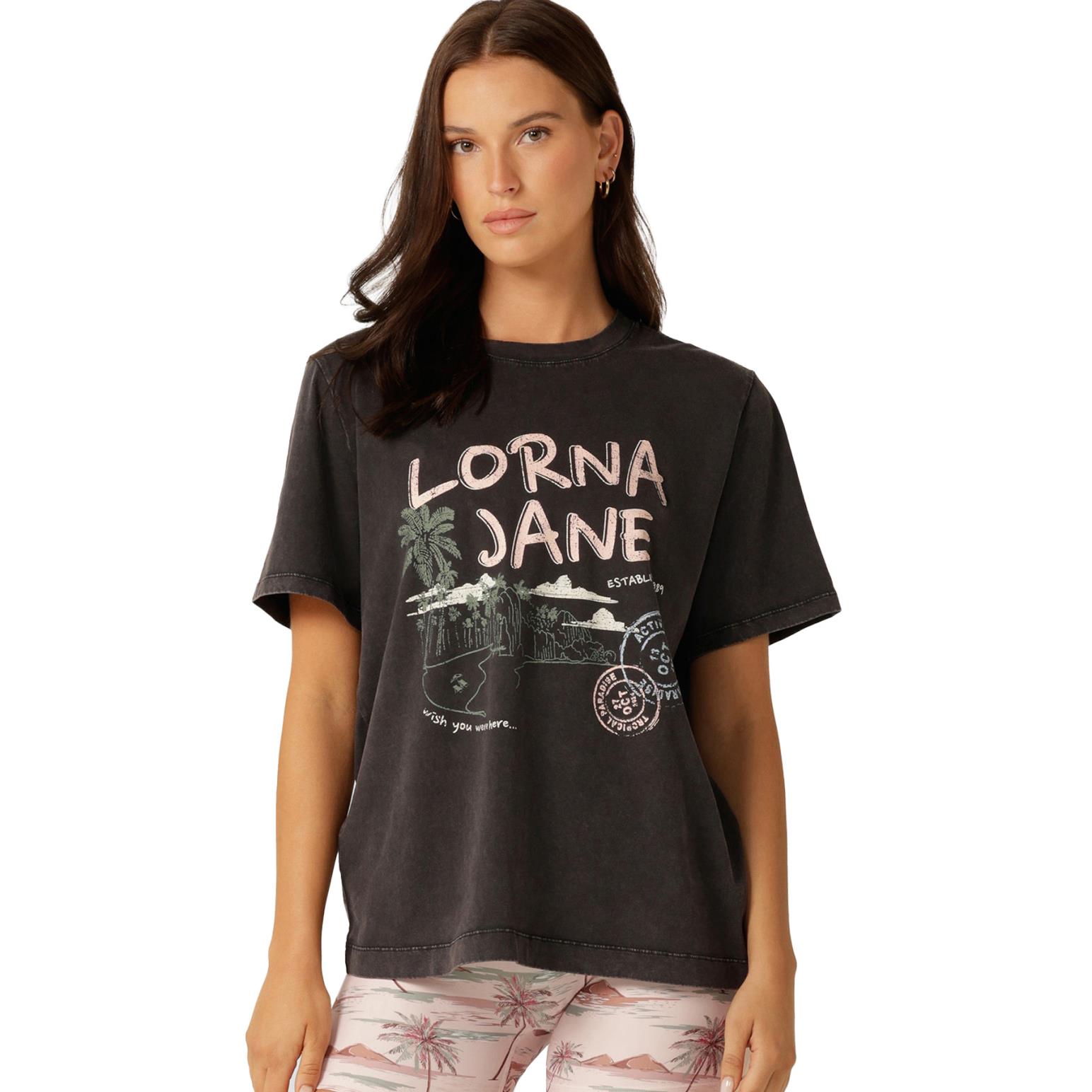 Lorna Jane Wish You Were Here Washed Relaxed T-Shirt